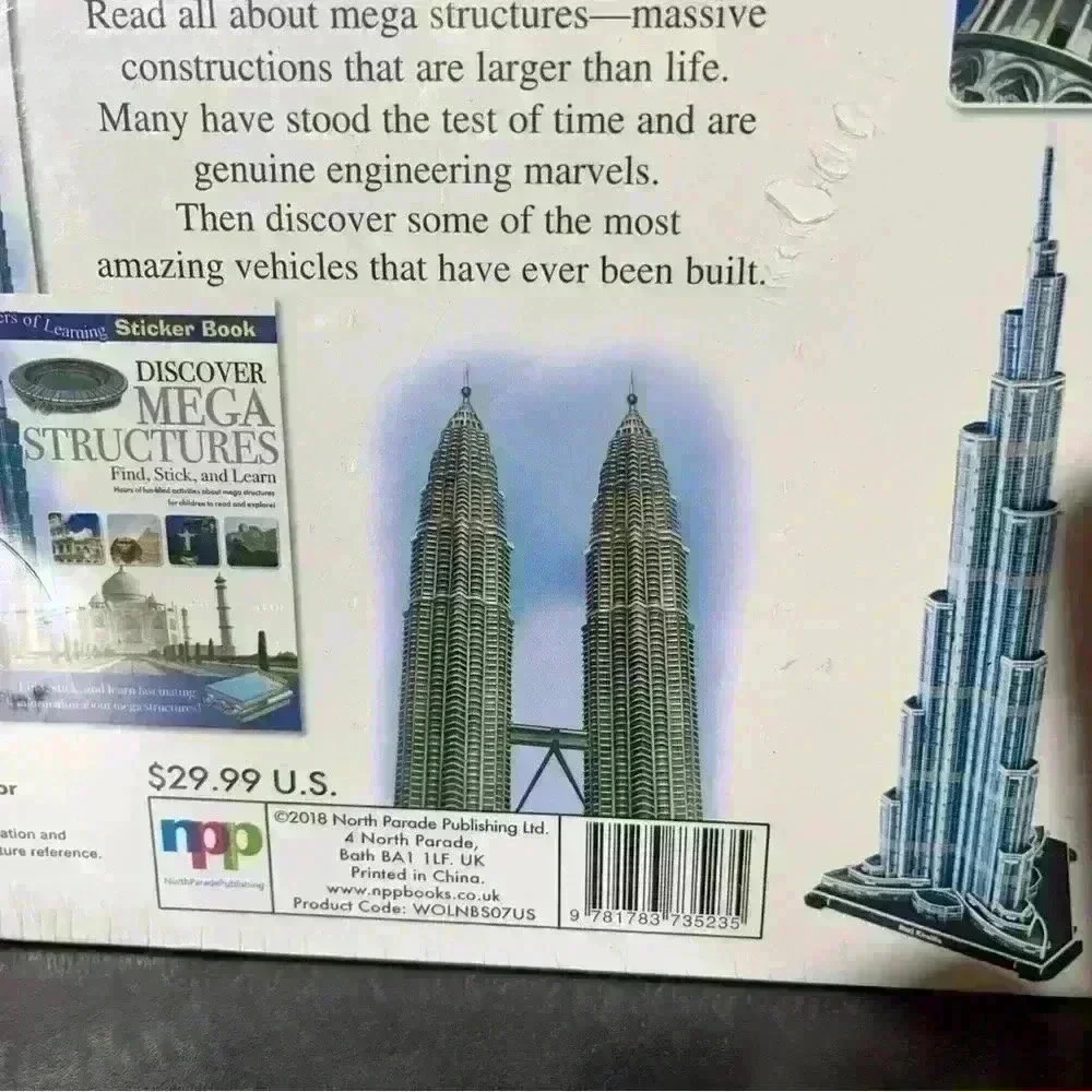 NEW WONDERS OF LEARNING Discover Mega Structures Education Set Model Kit Book